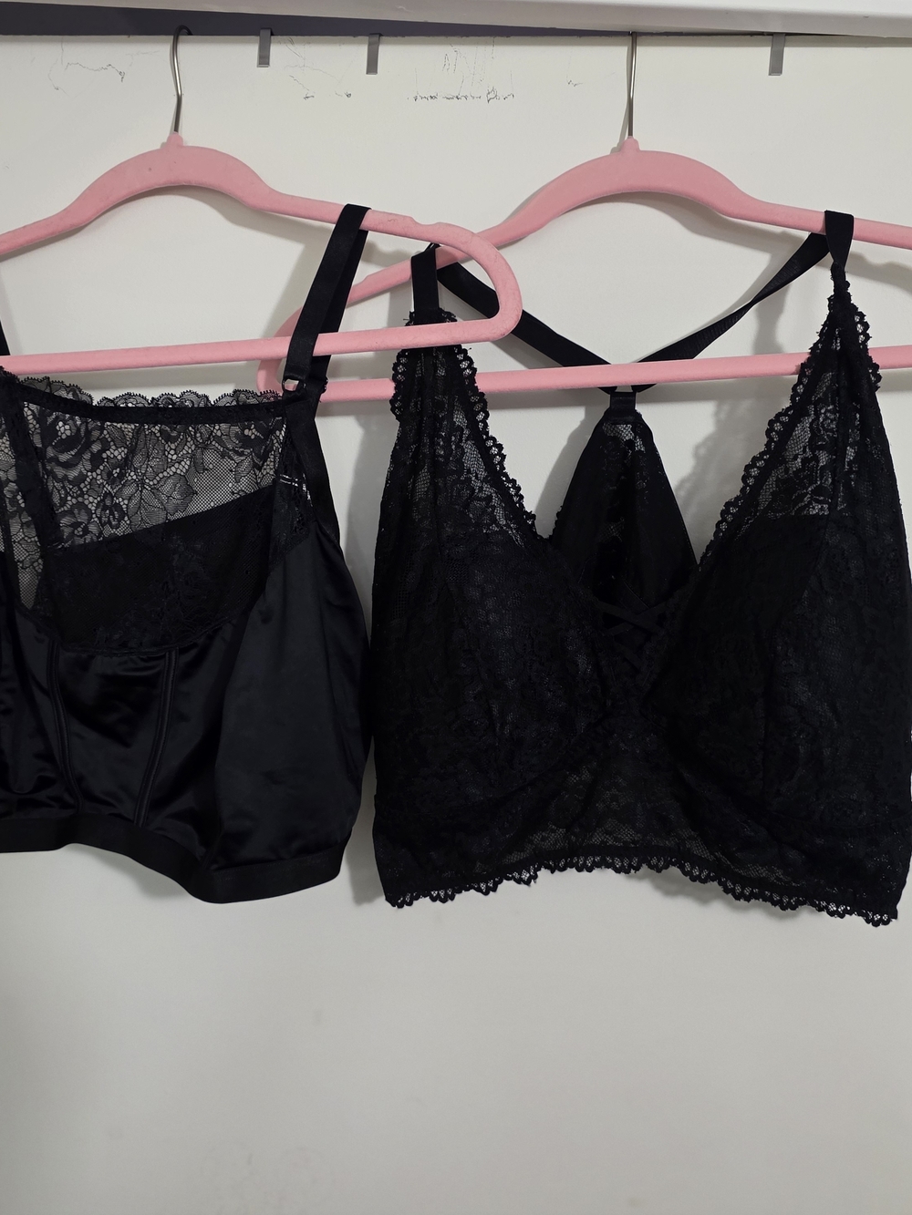 TORRID Size 3 Lace Bralette and Satin Bralette Bundle - Black
